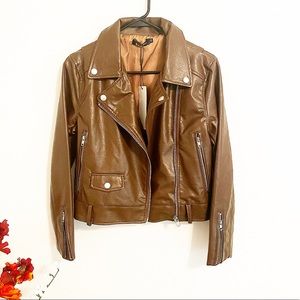NWT Faux Leather Moro Jacket